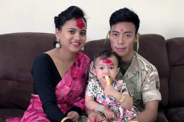 Main photo: Hemraj Gharti Magar and family