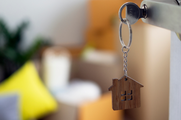 House key in the lock